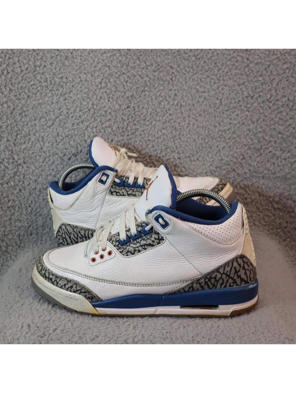 Jordan 3 Retro 7 Youth Washington Wizards White / Blue 7Y